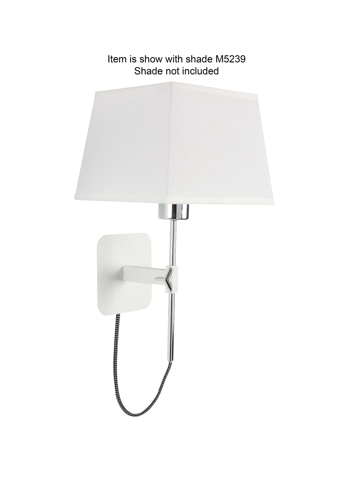 M5318  Habana Wall Lamp 1 Light Without Shade White